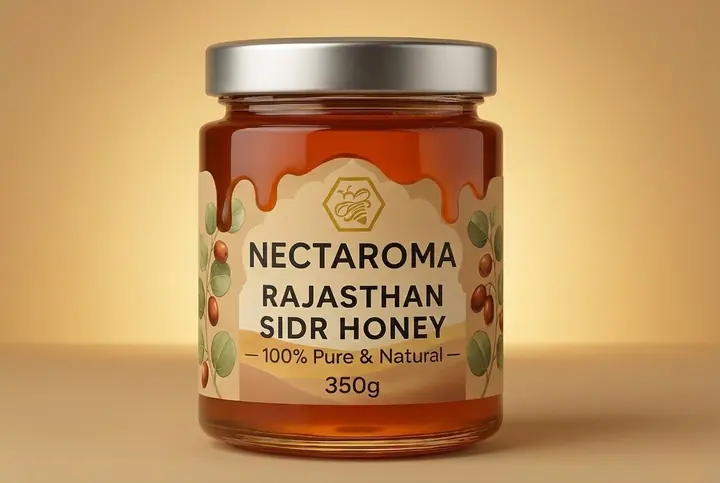 Nectaroma Rajasthan Sidr honey, 350g jar