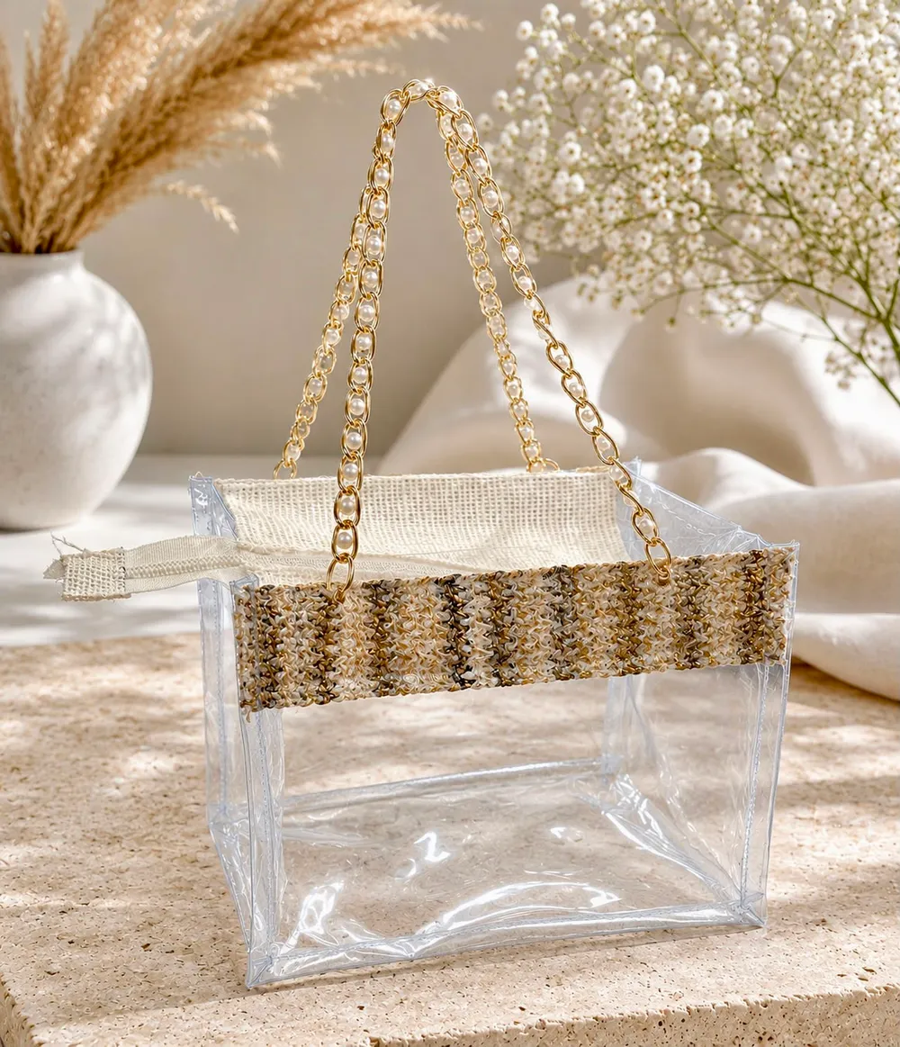 PVC with a woven handle