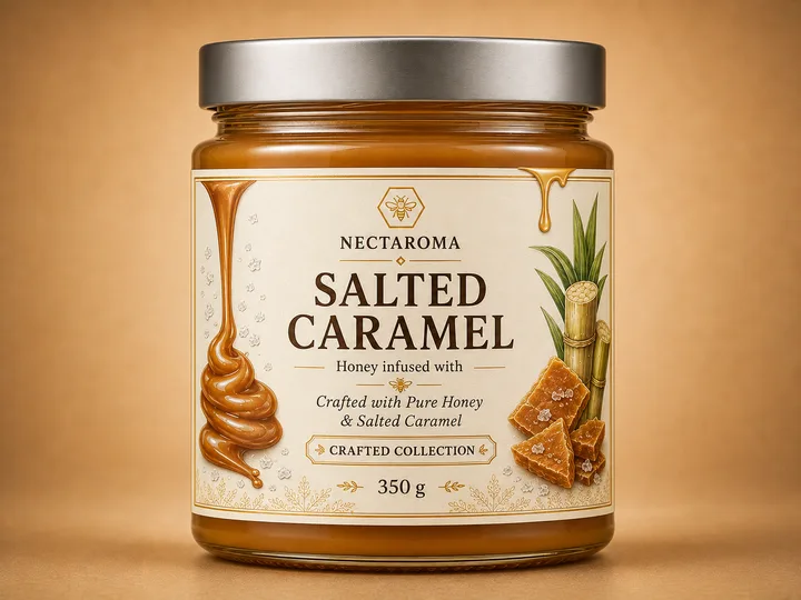 Nectaroma Salted Caramel honey, 350g jar